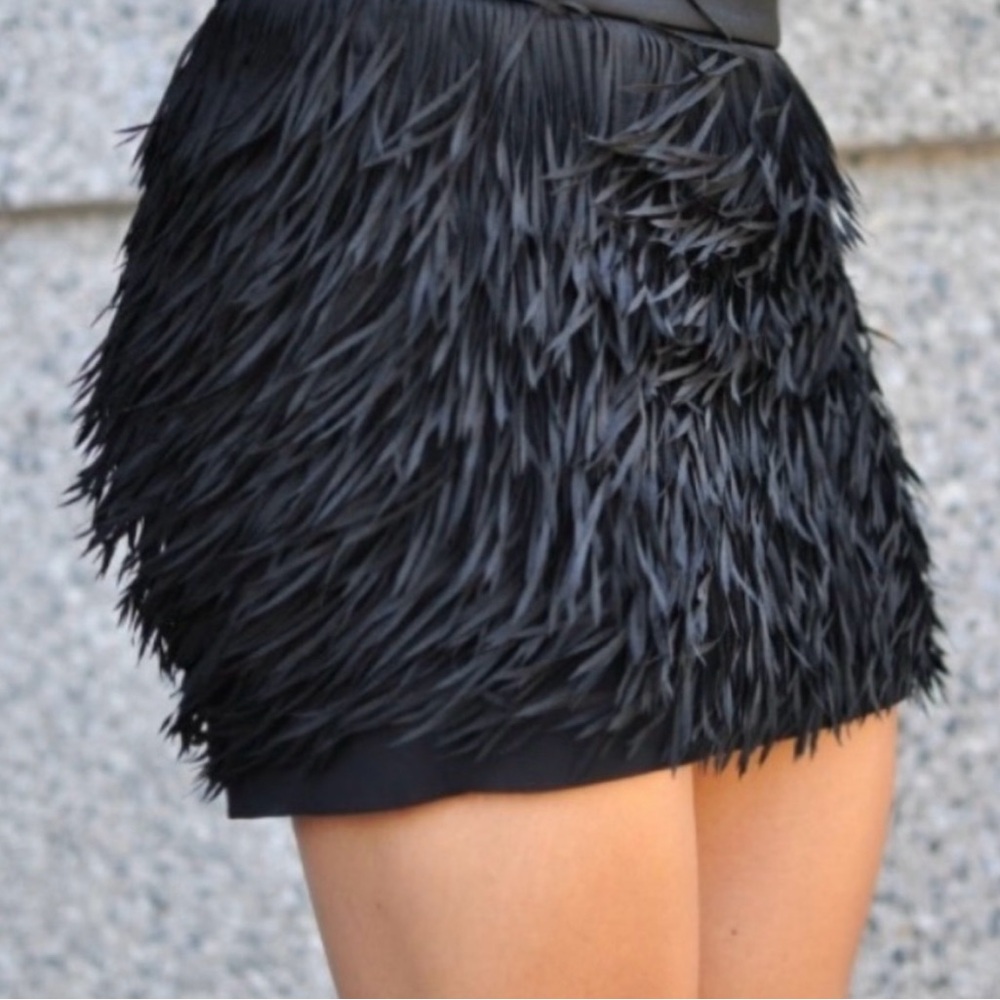 Express Fringe Mini Skirt